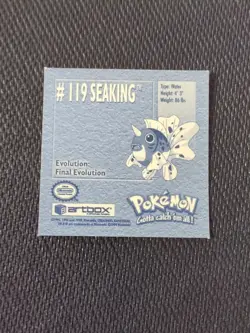Seaking #119 Pokemon 1999 Artbox Sticker NM - Image 2