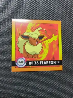Flareon #136 Pokemon 1999 Artbox Sticker NM - Image 1