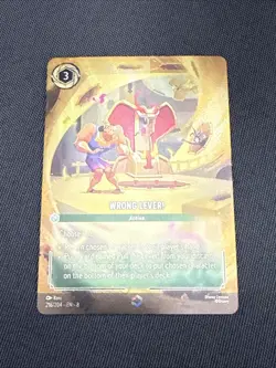 Wrong Lever! Enchanted Card - Disney Lorcana - Reign of Jafar 216/204 NM/M - Image 1