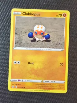 Pokemon TCG Clobbopus Chilling Reign 091/198 Regular Common NM - Yuka Morii - Image 1