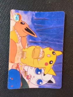 Squirtle Squad Pokemon 1995 Vending Prism Sticker 348 346 Eevee Pikachu NM - Image 2