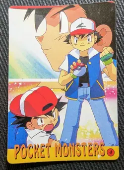 Pokemon 1995 Vending Prism Firework Holo Sticker 6 4 Ash Ketchum Pinsir Metapod - Image 2