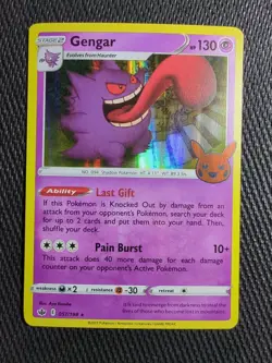 Pokemon TCG Gengar Trick or Trade Chilling Reign 057/198 Holo Rare NM - Image 1