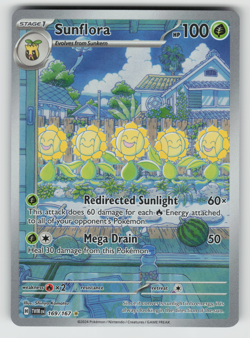 Sunflora Pokemon Twilight Masquerade 169/167 Full Art Illustration Rare NM - Image 1