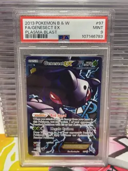 2013 PSA 9 Genesect EX Full Art 97/101 Plasma Blast Holo Pokemon - Image 1