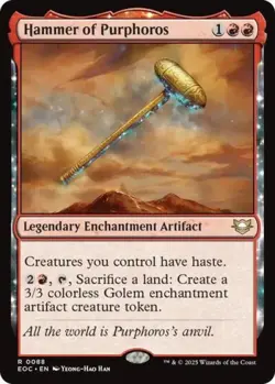Hammer of Purphoros - Near Mint MTG Commander: Edge of Eternities - Image 1