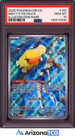 Pokemon 2025 Misty's Psyduck 193/182 Full Art IR Destined Rivals GEM MINT PSA 10 - Image 1