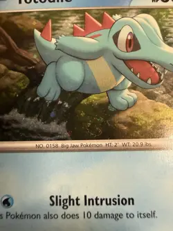 Totodile Cosmos Holo SWIRL 041/217 Pokemon - ME: Holo Bleed Error Swirl Promo NM - Image 2