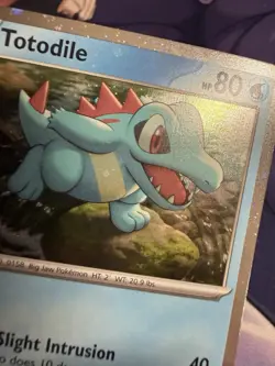 Totodile Cosmos Holo SWIRL 041/217 Pokemon - ME: Holo Bleed Error Swirl Promo NM - Image 3