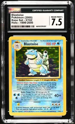 PSA 7 - Pokemon Base Set Blastoise- 4th Print - 1999-2000 - UK Printing - Image 1