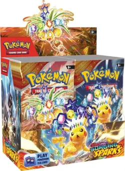 Pokemon TCG Surging Sparks Booster Box Sealed 36 booster packs with Acrylic Case - Image 1