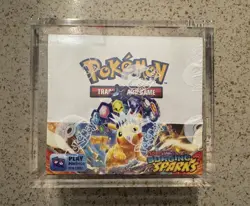 Pokemon TCG Surging Sparks Booster Box Sealed 36 booster packs with Acrylic Case - Image 5