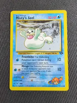 Pokemon TCG Misty's Seel Gym Challenge 91 Regular Unlimited Common NM - Image 1