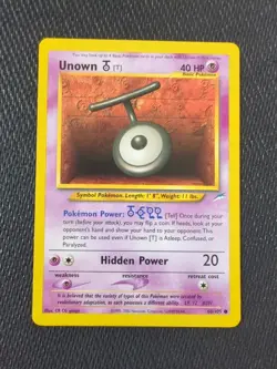Pokemon TCG Unown [T] Neo Destiny 88 Regular Unlimited Common NM - Image 1