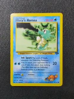 Pokemon TCG Misty's Horsea Gym Challenge 87 Unlimited Common - NM - Ken Sugimori - Image 1