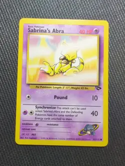 Pokemon TCG Sabrina's Abra Gym Challenge 93 Regular Unlimited Common NM - Image 1