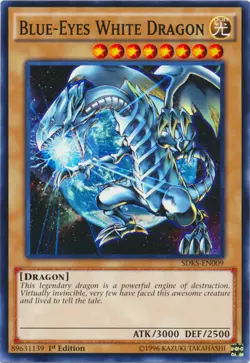 Yugioh! LP Blue-Eyes White Dragon - SDKS-EN009 - Common - 1st Edition Lightly Pl - Image 1