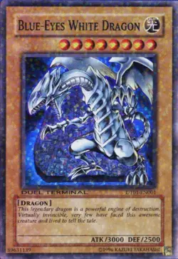 Yugioh! LP Blue-Eyes White Dragon - DT01-EN001 - Super Rare - Duel Terminal Ligh - Image 1