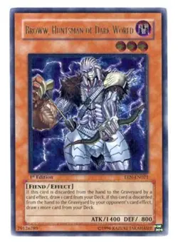 Yugioh! LP Broww, Huntsman of Dark World - EEN-EN021 - Ultimate Rare - Unlimited - Image 1