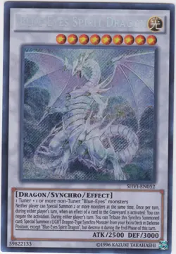 Yugioh! LP Blue-Eyes Spirit Dragon - SHVI-EN052 - Secret Rare - Unlimited Editio - Image 1