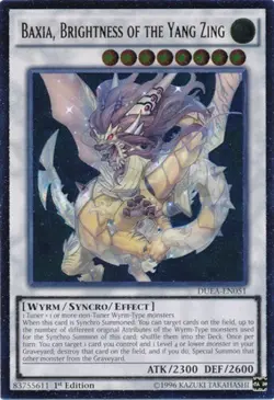 Yugioh! LP Baxia, Brightness of the Yang Zing - DUEA-EN051 - Ultimate Rare - 1st - Image 1