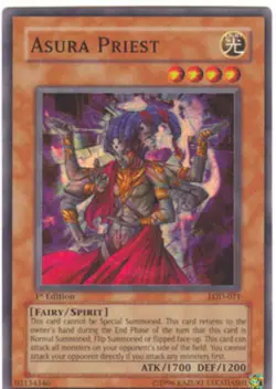 Yugioh! LP Asura Priest - LOD-071 - Super Rare - 1st Edition Lightly Played, Eng - Image 1
