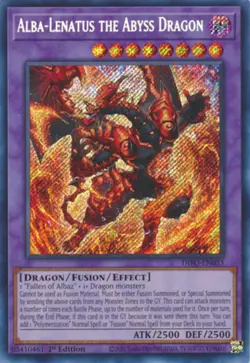 Yugioh! LP Alba-Lenatus the Abyss Dragon - DIFO-EN035 - Secret Rare - 1st Editio - Image 1