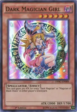 Yugioh! LP Dark Magician Girl - DPBC-EN009 - Super Rare - 1st Edition Lightly Pl - Image 1