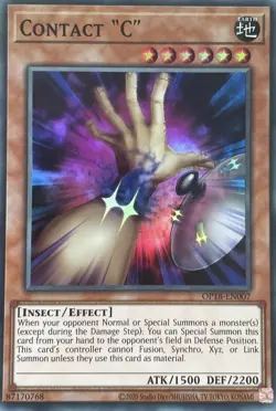 Yugioh! LP Contact "C" - OP18-EN007 - Super Rare - Unlimited Edition Lightly Pla - Image 1
