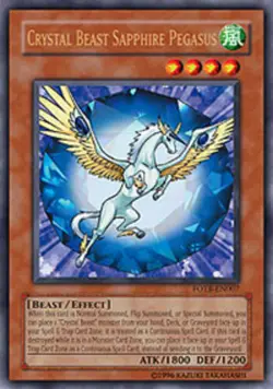 Yugioh! LP Crystal Beast Sapphire Pegasus - FOTB-EN007 - Ultra Rare - 1st Editio - Image 1