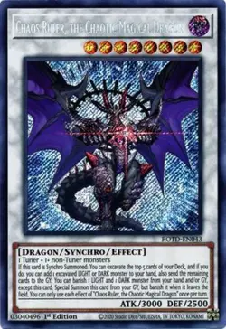 Yugioh! LP Chaos Ruler, the Chaotic Magical Dragon - ROTD-EN043 - Secret Rare - - Image 1