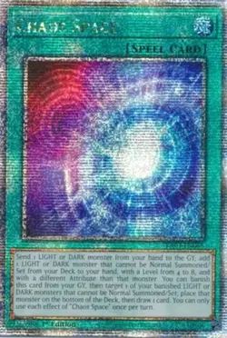 Yugioh! LP Chaos Space - RA01-EN065 - Quarter Century Secret Rare - 1st Edition - Image 1
