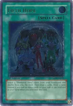 Yugioh! MP Fifth Hope - TAEV-EN045 - Ultimate Rare - 1st Edition Lightly Played, - Image 1