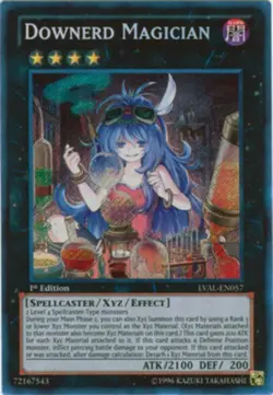 Yugioh! LP Downerd Magician - LVAL-EN057 - Secret Rare - 1st Edition Lightly Pla - Image 1