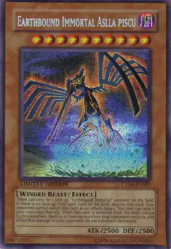 Yugioh! LP Earthbound Immortal Aslla Piscu - CT06-ENS02 - Secret Rare - Limited - Image 1