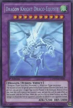 Yugioh! LP Dragon Knight Draco-Equiste - DREV-EN038 - Ghost Rare - 1st Edition L - Image 1