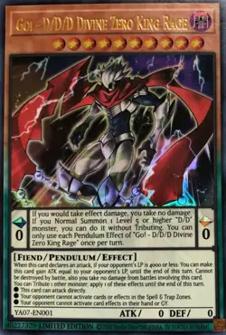 Yugioh! LP Go! - D/D/D Divine Zero King Rage - YA07-EN001 - Ultra Rare - Limited - Image 1