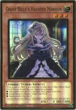 Yugioh! LP Ghost Belle & Haunted Mansion - MAGO-EN012 - Premium Gold Rare - 1st - Image 1