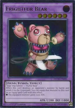 Yugioh! LP Frightfur Bear - NECH-EN046 - Ultimate Rare - 1st Edition Lightly Pla - Image 1