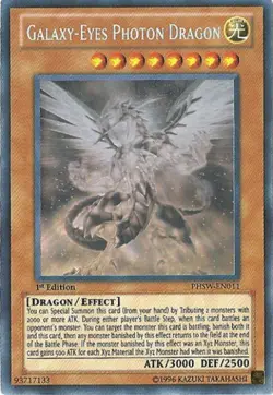 Yugioh! LP Galaxy-Eyes Photon Dragon - PHSW-EN011 - Ghost Rare - 1st Edition Lig - Image 1