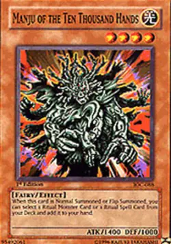 Yugioh! LP Manju of the Ten Thousand Hands - IOC-088 - Common - 1st Edition Ligh - Image 1