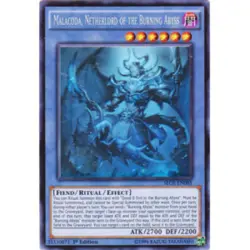 Yugioh! LP Malacoda, Netherlord of the Burning Abyss - SECE-EN085 - Ghost Rare - - Image 1