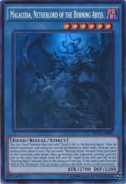 Yugioh! LP Malacoda, Netherlord of the Burning Abyss - SECE-EN085 - Ghost Rare - - Image 1