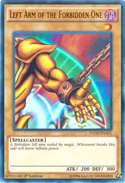 Yugioh! LP Left Arm of the Forbidden One - YGLD-ENA21 - Ultra Rare - 1st Edition - Image 1