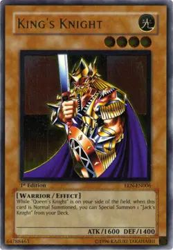 Yugioh! LP King's Knight - EEN-EN006 - Ultimate Rare - 1st Edition Lightly Playe - Image 1