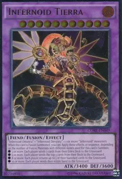 Yugioh! LP Infernoid Tierra - CORE-EN049 - Ultimate Rare - Unlimited Edition Lig - Image 1