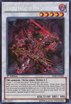 Yugioh! LP Ignoble Knight of High Laundsallyn - SHSP-EN086 - Secret Rare - 1st E - Image 1
