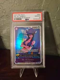 2023 ONE PIECE OP04-KINGDOMS OF INTRIGUE #064 MS. ALL SUNDAY PSA 10 - Image 1