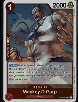 Carrying On His Will #OP13-016 Monkey.D.Garp - Image 1