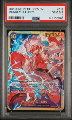 2023 One Piece OP05-119 Awakening Of The New Era EN Monkey D. Luffy SEC PSA 10 - Image 1